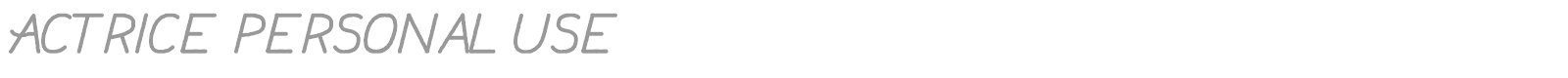Actrice font preview